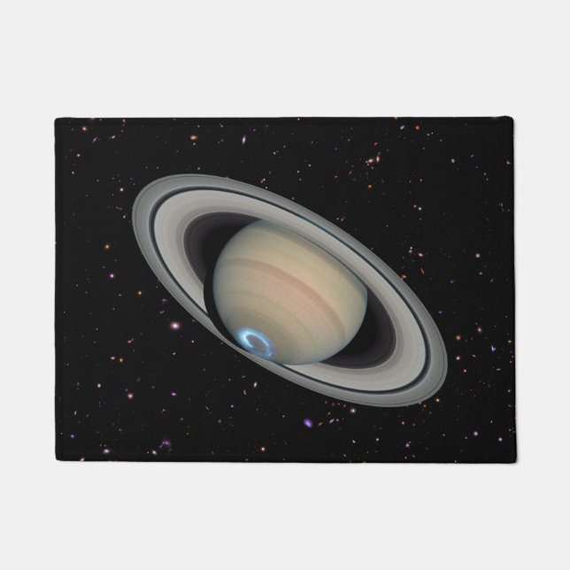 Felpudo Planet Saturn Starry Sky (Anverso)