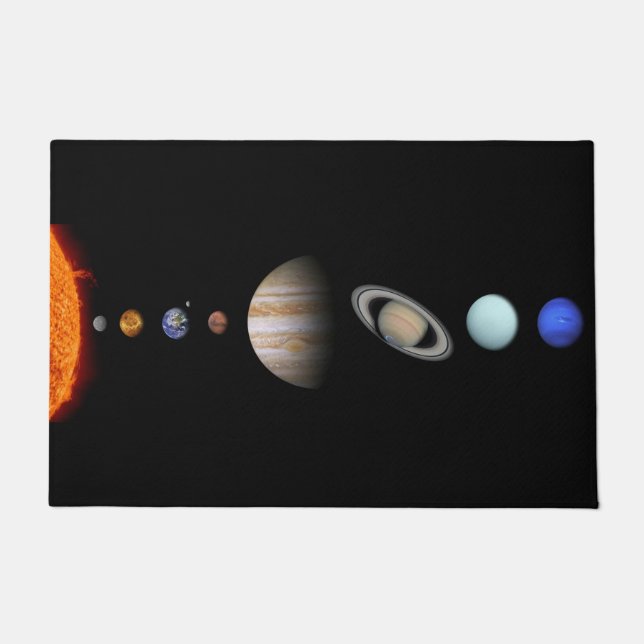 Felpudo PLANETAS de la estera de puerta de encargo de la (Anverso)
