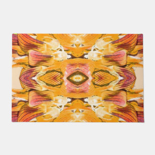 Felpudo PLANTA naranja - Arte fractal digital -