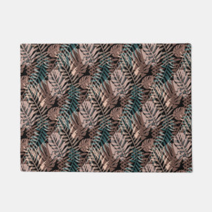 Felpudo Plantas tropicales, selva, trópicos, beige, hojas