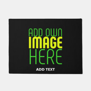 FELPUDO PLANTILLA DE TEXTO DE IMAGEN NEGRA SENCILLA EDITAB