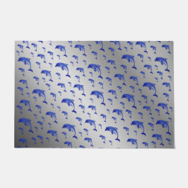 Felpudo plata, delfín, pescado, naturaleza, acuático, dise