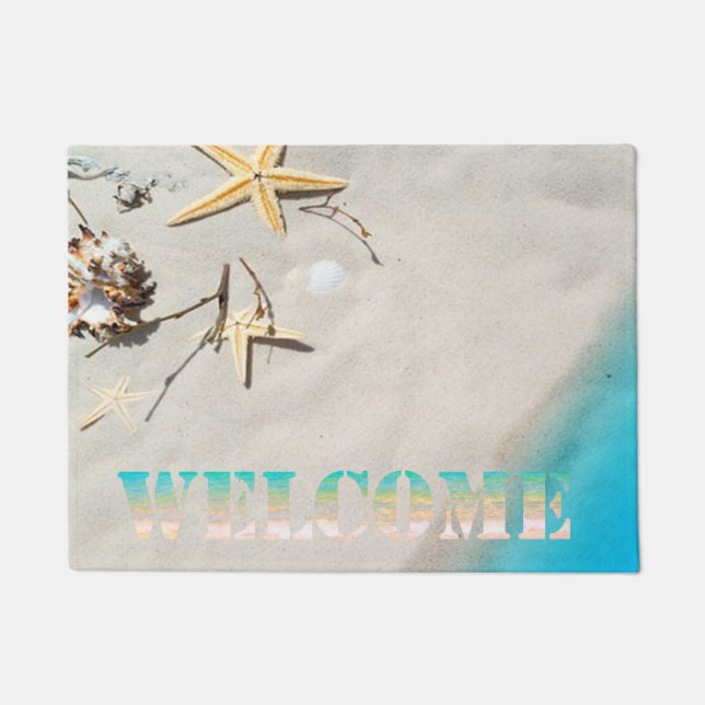Felpudo Playa, Seastar, Arena, Bienvenida (Anverso)