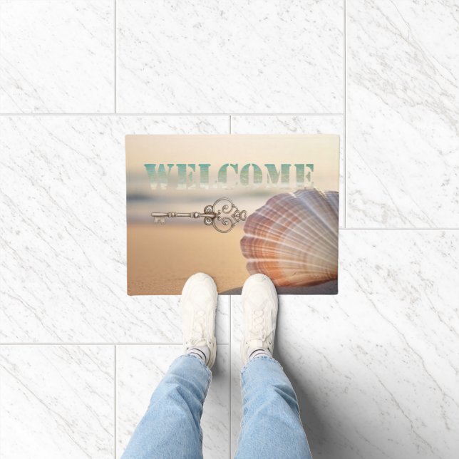 Felpudo Playa Sunset, Bienvenido a Seashell Key (Interior)