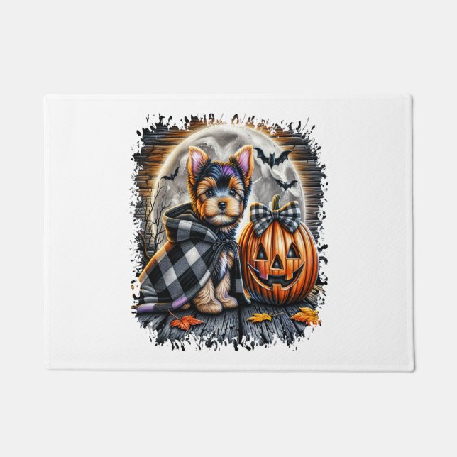 Felpudo Plaza Yorkie Dog Halloween (Anverso)