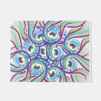 Felpudo Pluma de pavo real 