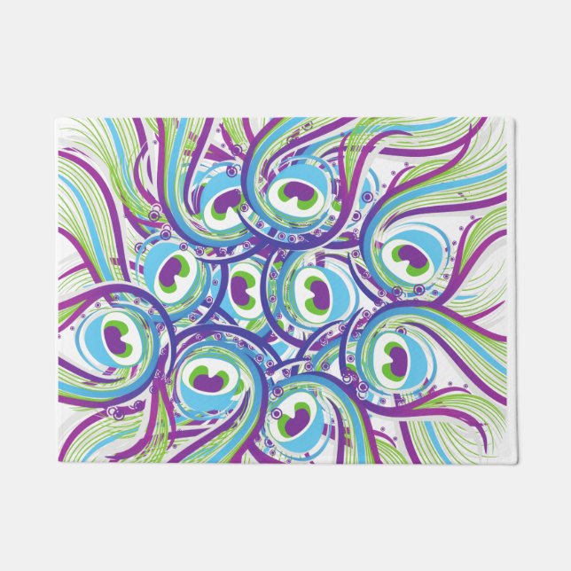 Felpudo Pluma de pavo real  (Anverso)