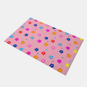 Felpudo Poder de flor rosado