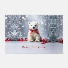 Felpudo Polar Bear Christmas Holiday Doormat