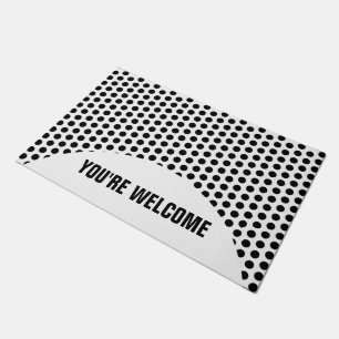 Felpudo Polka Dots Grid blanco + tu trasero. e ideas