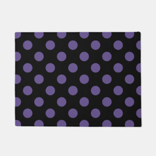 Felpudo Polka ultravioleta sobre negro