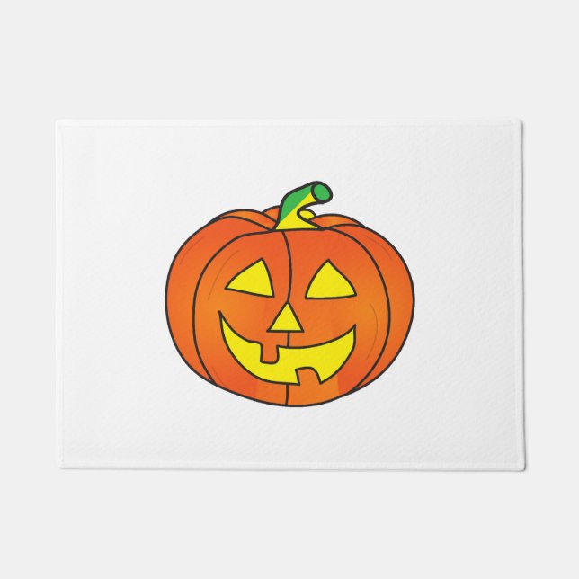 Felpudo Pollo de calabaza de Halloween Cute pollo de bruja (Anverso)