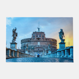 Felpudo Ponte Sant'Angelo al amanecer - Roma Italia