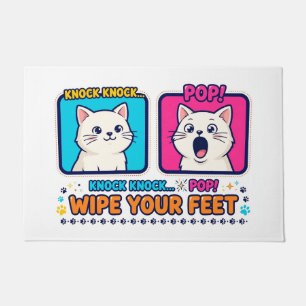 Felpudo Pop Cat Knock Knock Funny Doormat