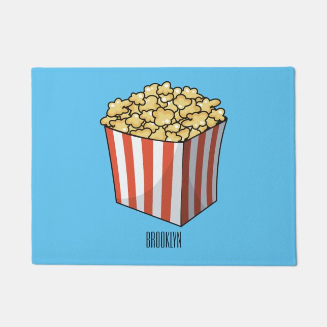 Felpudo Popcorn cartoon illustration  (Anverso)
