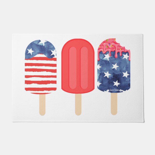 Felpudo Popsicle Patriótico (Anverso)