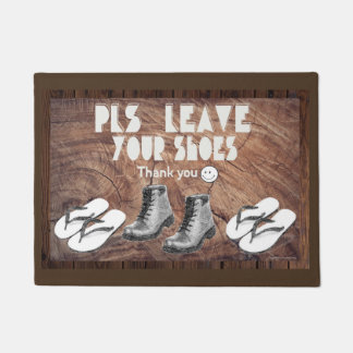 Felpudo Por favor déjele los zapatos - personalizado