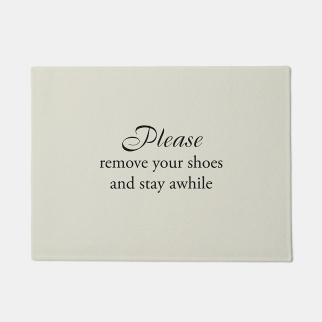 Felpudo Por favor, quite los zapatos y mantenga la Alfombr (Anverso)