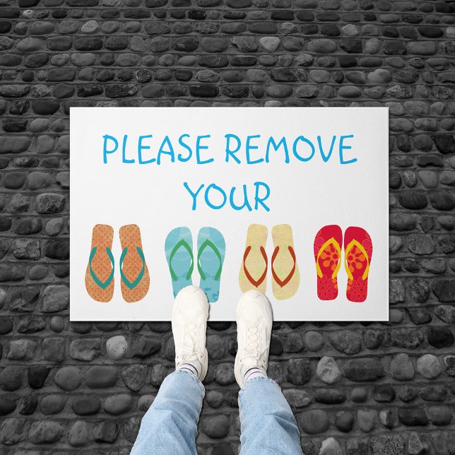Felpudo Por Favor, Retire Sus Zapatos Flip Flops (Subido por el creador)
