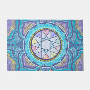 Felpudo Portal de geometría celeste   Mandala mística