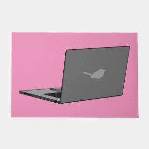 Felpudo Portátil gris con Personalizado de logotipo de páj