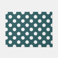 Pos de polka blanco en verde azulado