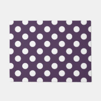 Pos de polka blanco sobre púrpura de ciruela