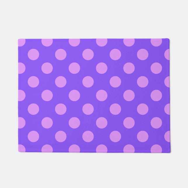 Felpudo Pos de polka de Lilac en periwinkle (Anverso)