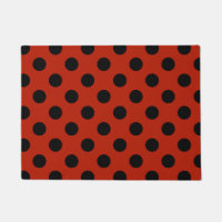 Pos de polka negra en rojo