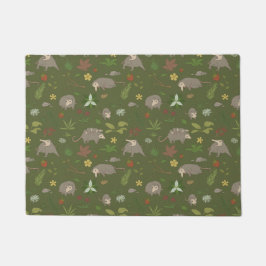 Felpudo Possuas en un campo de Berry en verde