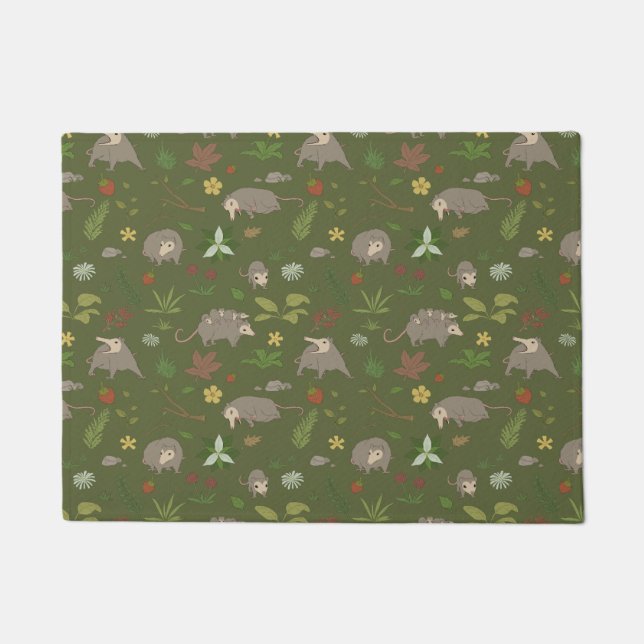 Felpudo Possuas en un campo de Berry en verde (Anverso)