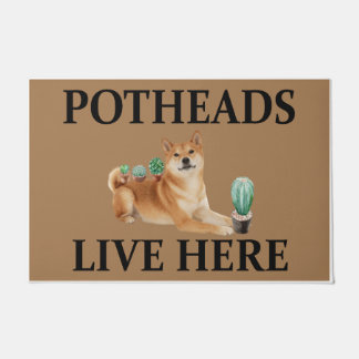 Felpudo Potheads Live Here, Dog Gift Lover Akita