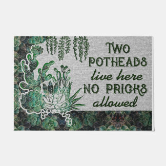 Felpudo Potheads Live Here Doormat, Gardening Lovers