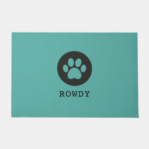 Felpudo Precious Pawcels logo personalizable de la alfombr