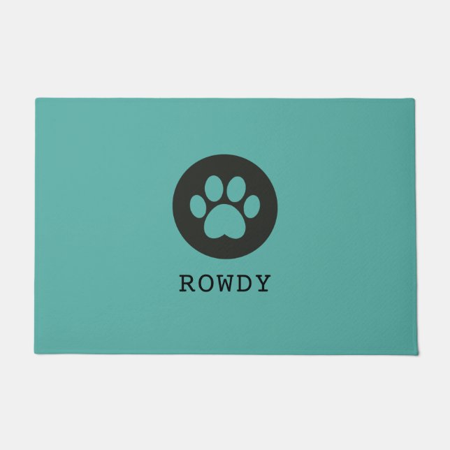 Felpudo Precious Pawcels logo personalizable de la alfombr (Anverso)