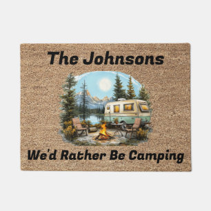 Felpudo Preferiríamos Estar Camping Simulado Coir Door Mat