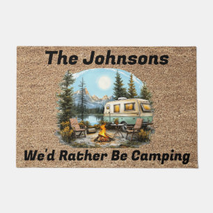 Felpudo Preferiríamos Estar Camping Simulado Coir Door Mat