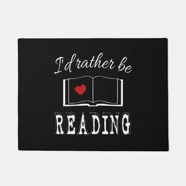 Felpudo Prefiero estar leyendo (Anverso)