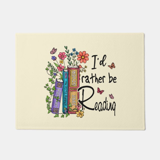 Felpudo Prefiero Leer (Anverso)