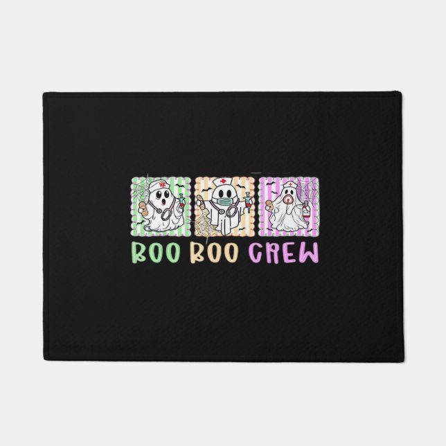 Felpudo Preppy Boo Crew Enfermeras Halloween Disfraces Hom (Anverso)