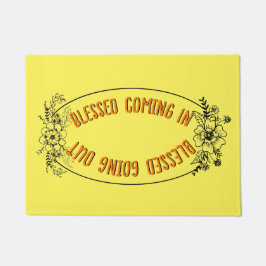 Felpudo Primavera Floral bendecida por salir