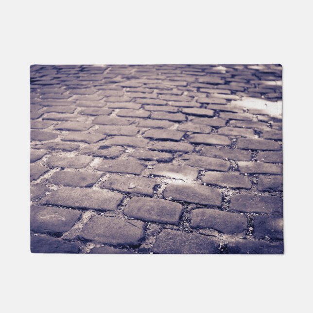 Felpudo Primer plano de calle empedrada (Anverso)