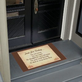 Felpudo Principios de Reiki marrón y cream