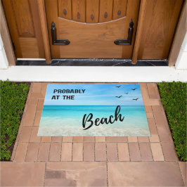 Felpudo Probably at the Beach Tropical Coastal Doormat