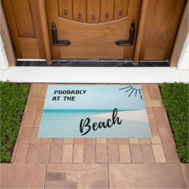 Felpudo Probably at the Beach Tropical Coastal Doormat