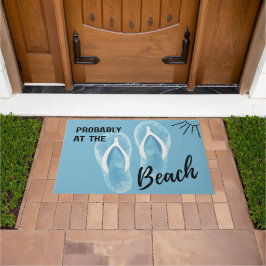 Felpudo Probably at the Beach Tropical Coastal Doormat