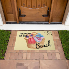 Felpudo Probably at the Beach Tropical Coastal Doormat