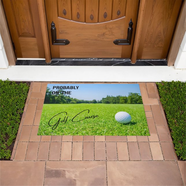 Felpudo Probably on the Golf Course Golf Lovers Doormat (Exterior)