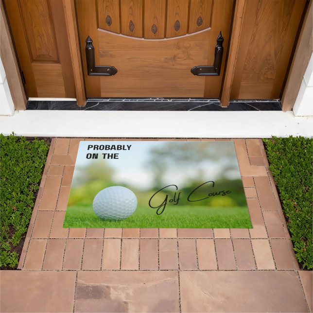 Felpudo Probably on the Golf Course Golf Lovers Doormat (Exterior)