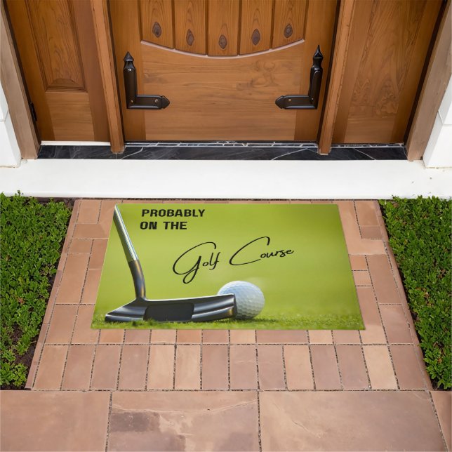 Felpudo Probably on the Golf Course Golf Lovers Doormat (Exterior)